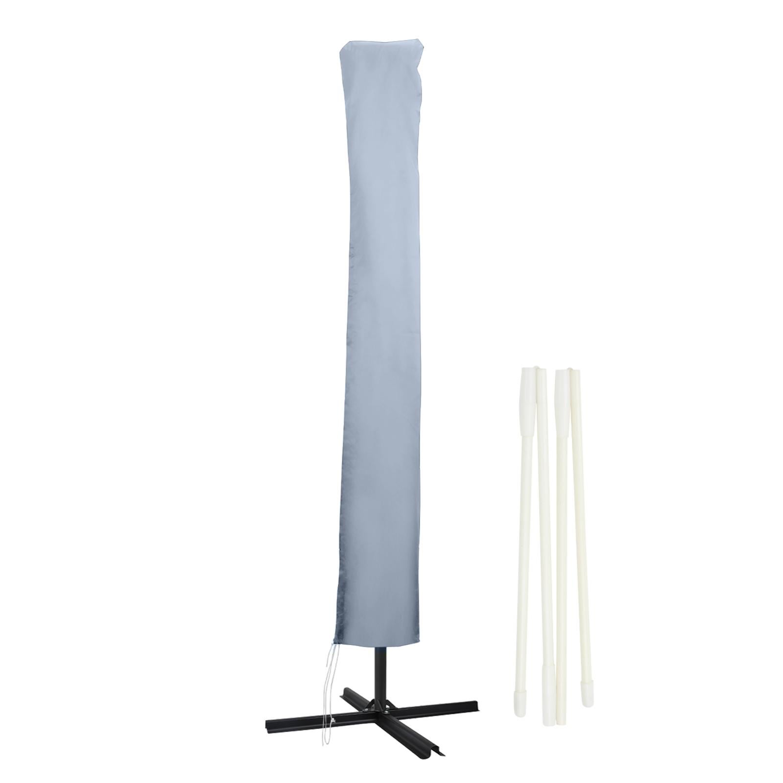 Housse Parasol Greemotion - Pour Parasol 4m - Polyester Imperméable - 45x230cm - Gris