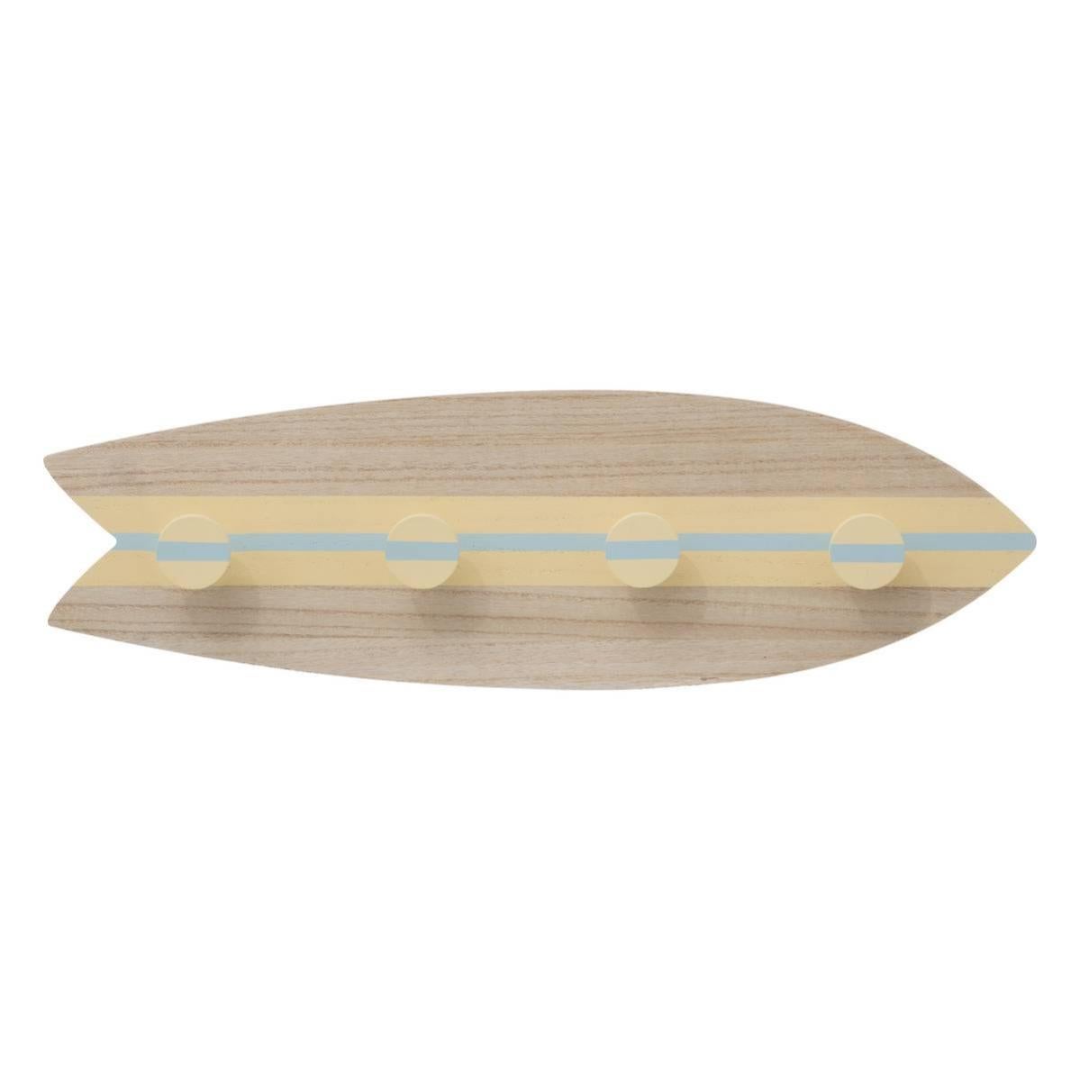 Portemanteau Enfant Berg, Patère Murale 4 Crochets, H X L X P 17 X 34,5 X 5 Cm, Bois Et MDF, Naturel/blanc, Relaxdays | Leroy Merlin