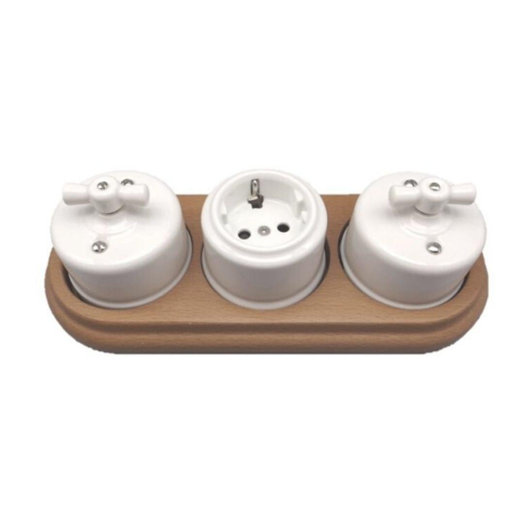 Prise de surface en porcelaine blanche 16A 230V - 4