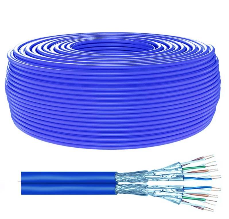 Bobine de câble RJ45 Cat 7A+ double monobrin S/FTP cuivre