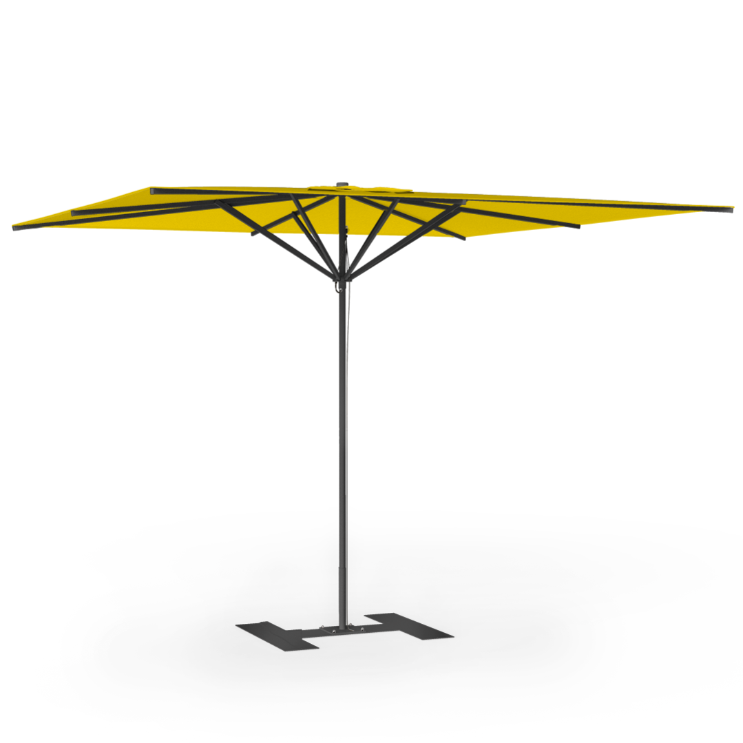 Parasol Ambiance Jaune 220 Cm - Pour Jardin, Terrasse, Réglable Et Orientable, Avec Housse De Transport