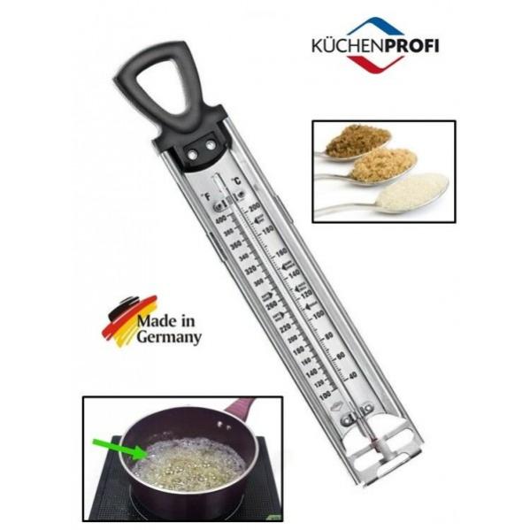 PADERNO TERMOMETRO PER FRITTI GAMBO 30 CM ACCIAIO INOX DA 38 A 205° C