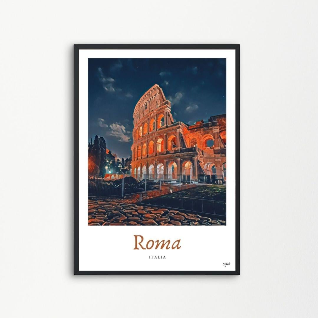 Poster città Roma Italia - 30 x 42 cm Made in Italy | Leroy Merlin