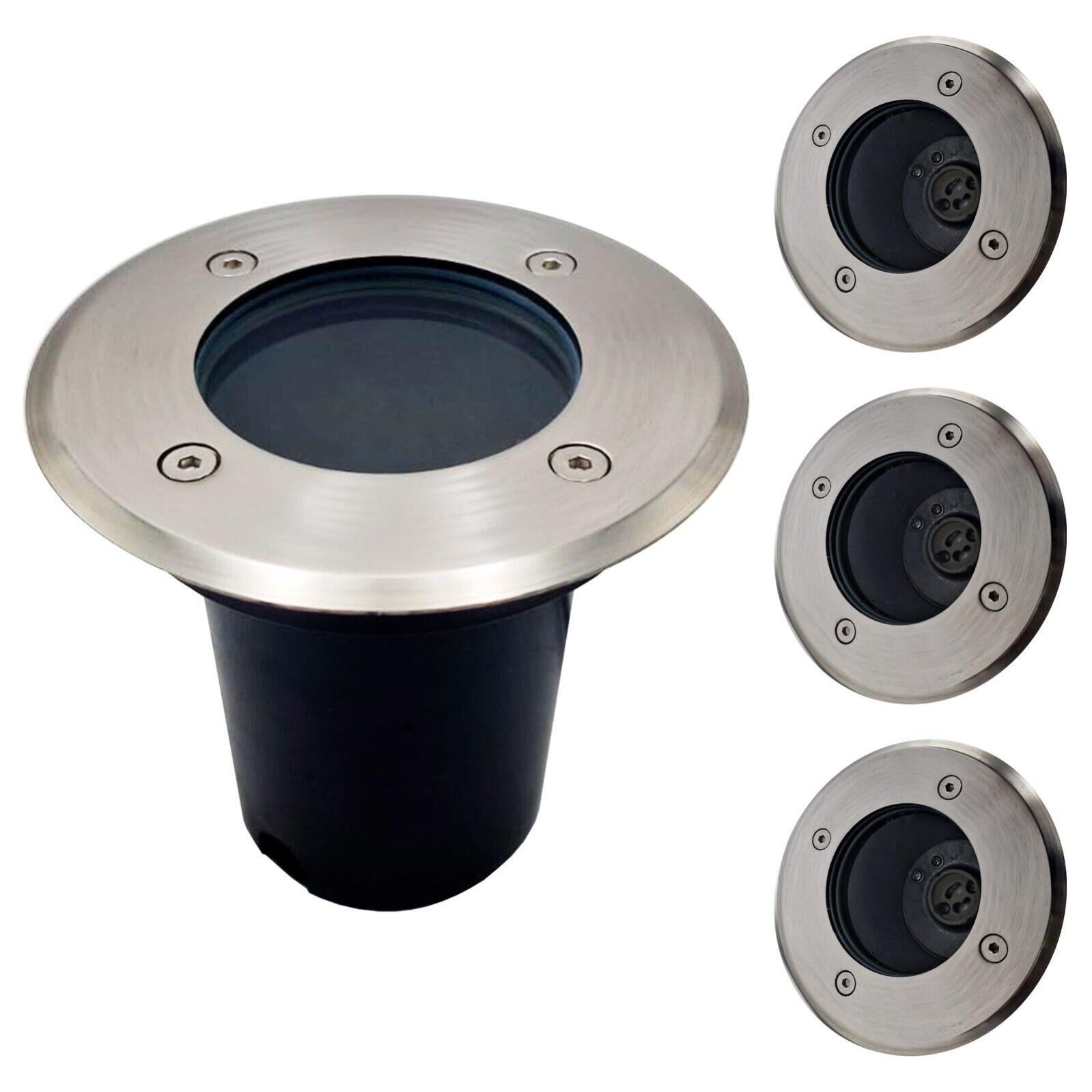 Faretto Led A Pavimento Carrabile 6W Luce Calda Inox Segnapasso Tondo Da Esterno 4000K, Faro Calpestabile Per Esterni 12V - Lampo CARR/6W/BN - Foto 2