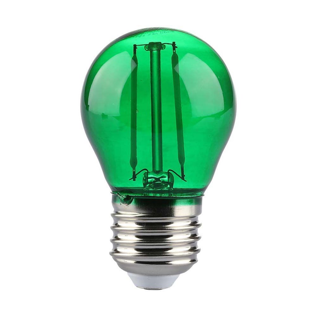 V-TAC VT-2132 Lampe à led verte 2W E27 G45 verre coloré filament vert ...