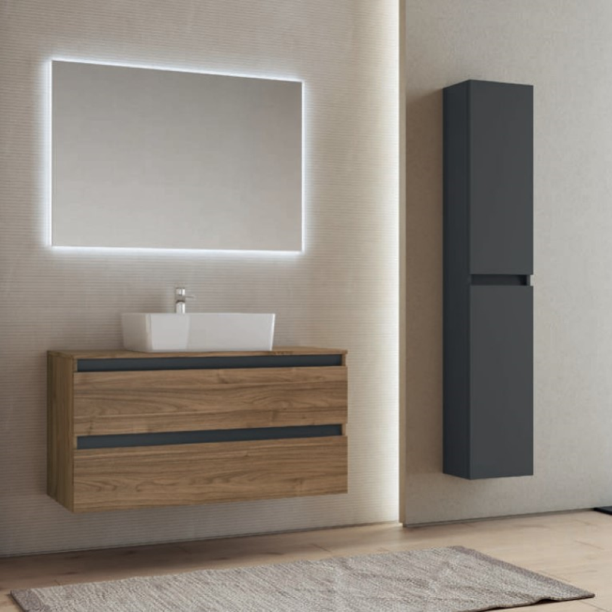 bagno con lavabo da appoggio