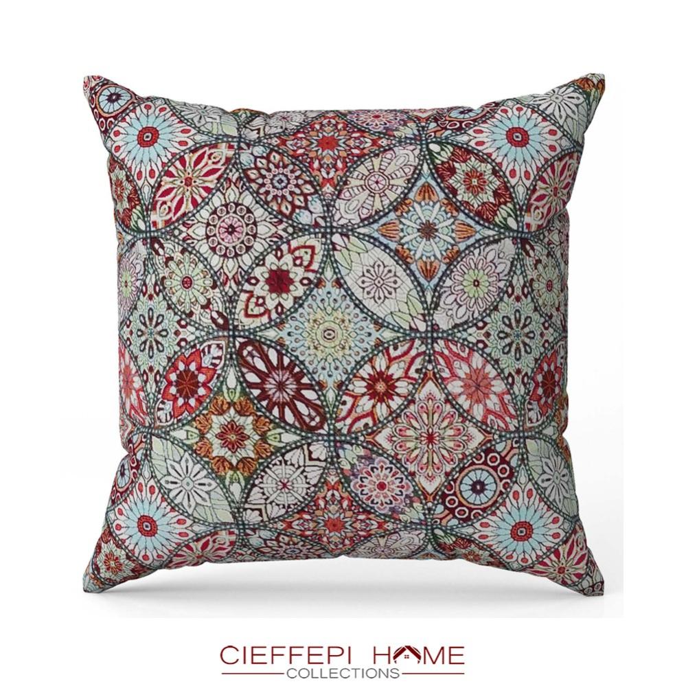 Cuscino Patchwork Beduino Fodera Colorata Fatto A Mano