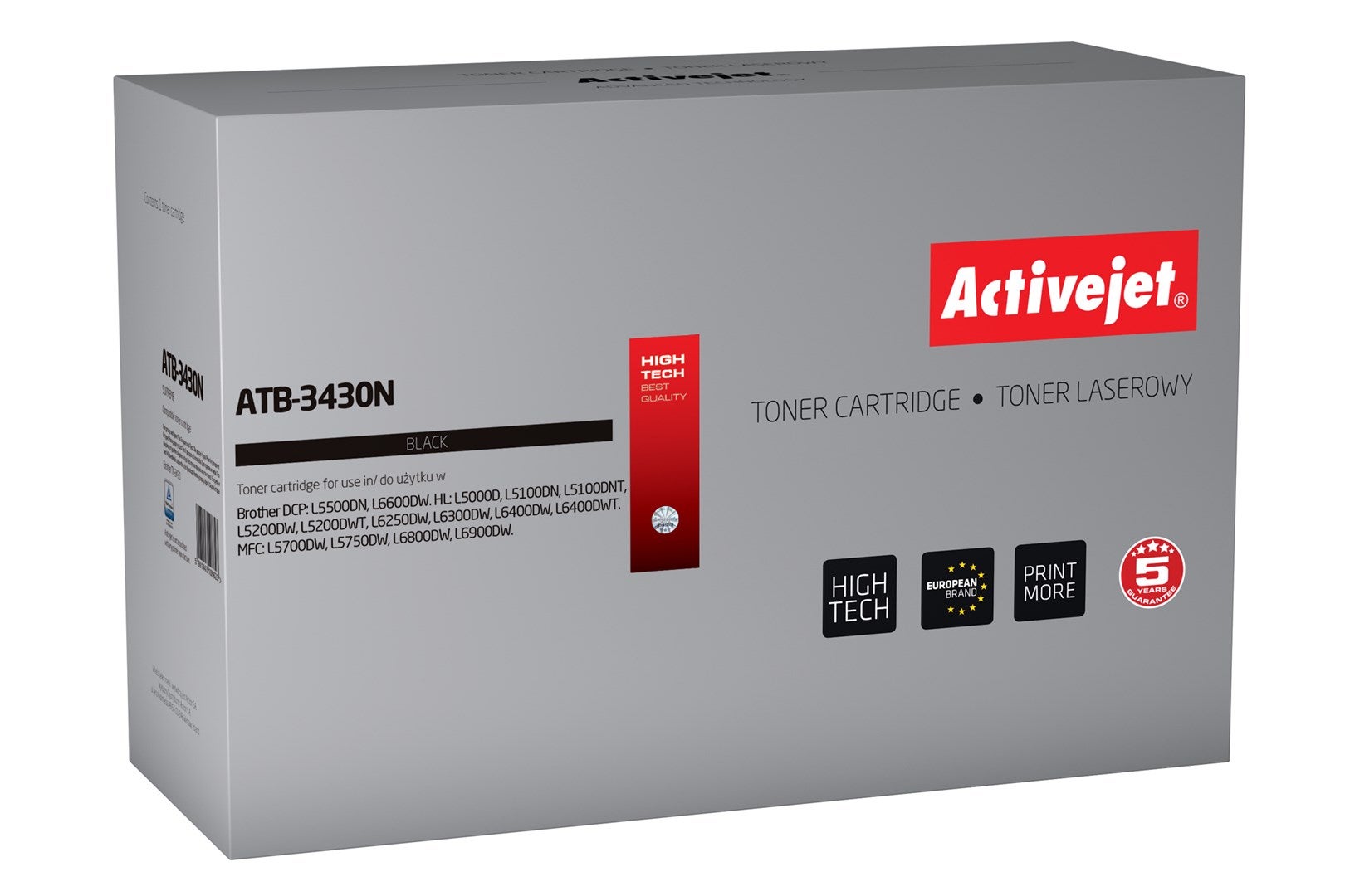 Toner Activejet Atb N Remplacement Pour Brother Tn Supreme Pages Noir Leroy