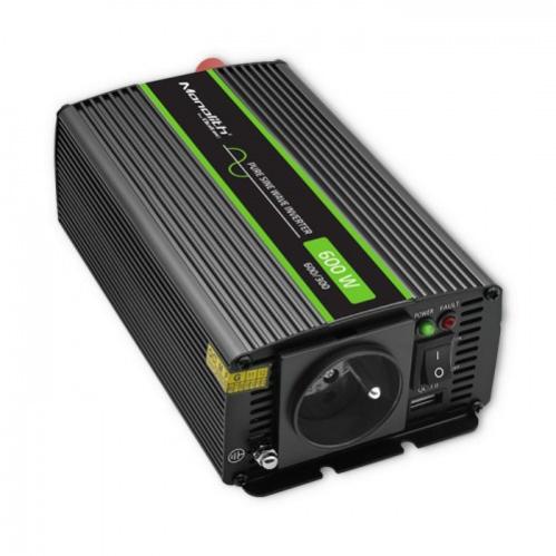 Inverter Di Potenza Per Auto 1500W (max 2000W) - Convertitore DC 12V/24V A AC 220V, Con USB, Onda Sinusoidale Modificata, Rosso/nero - 2