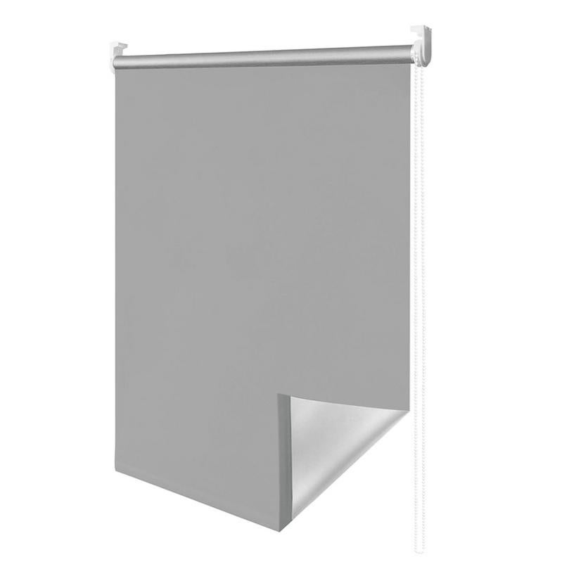 Tenda Oscurante Corta Con Occhielli - Pannello Termico Isolante Per Finestre, Nero 132x90 Cm - 2