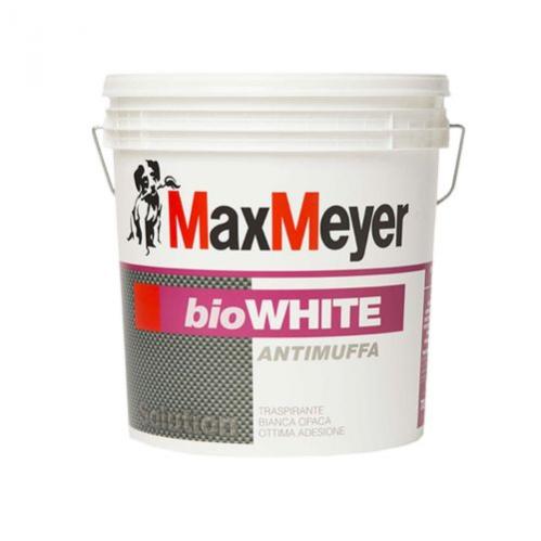 BIO WHITE 5 LT. MAX MEYER PITTURA IDROPITTURA TRASPIRANTE ANTIMUFFA BIANCA
