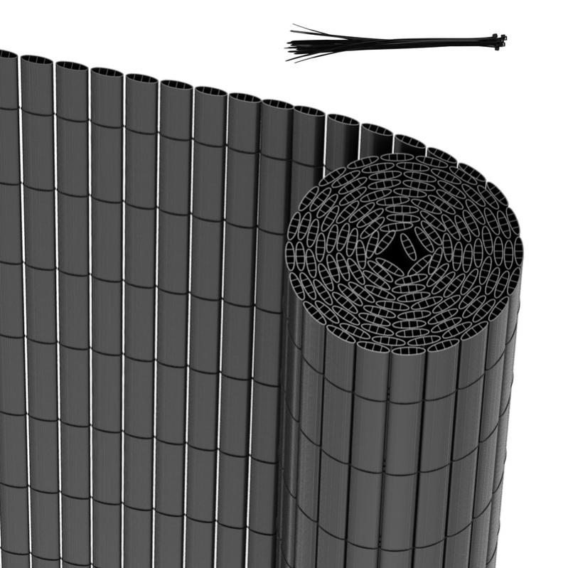 Recinzione per la privacy del giardino Recinzione a doppia sbarra in PVC per balconi, rotolo di