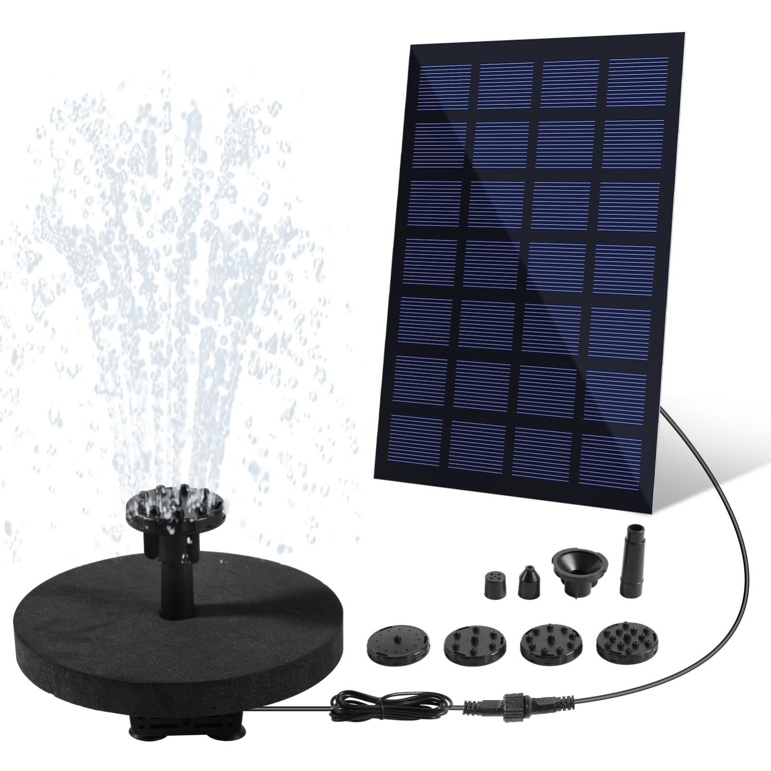 Fontana Solare Galleggiante Per Giardino - Pompa Ad Energia Solare Per Laghetto, Decorazione Con Getto D'Acqua - Foto 9