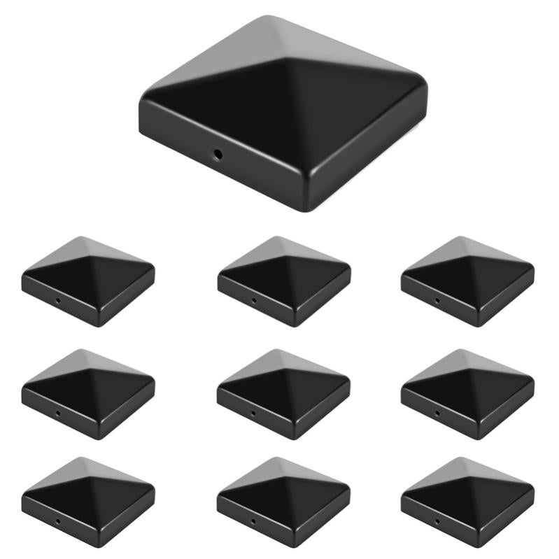 12 Tappi Per Pali In Plastica 10x10 Cm - Protezione Antipioggia Per Recinzioni - Foto 8