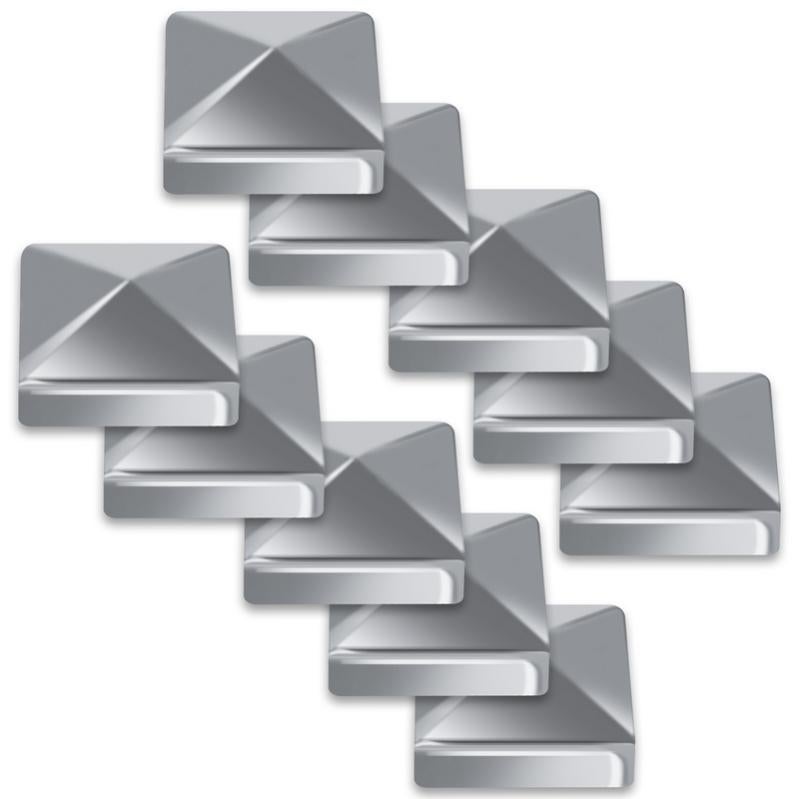 Tappo per palo Tappo a piramide Recinzione protettiva 71x71mm Argento Tappo per palo Tappo a piramide Recinzione protettiva 71x71mm Argento