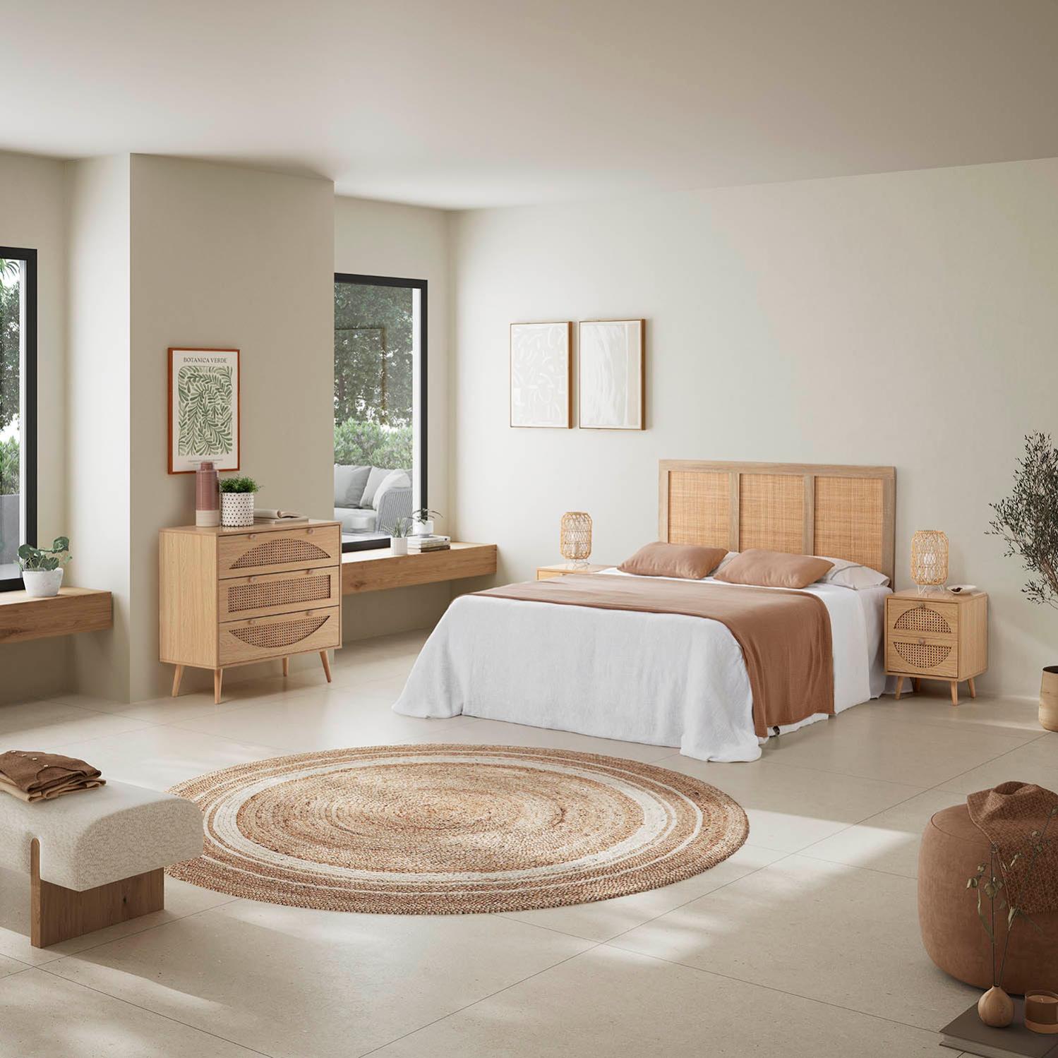 Mesita de noche Luna 2 cajones color Roble - 8