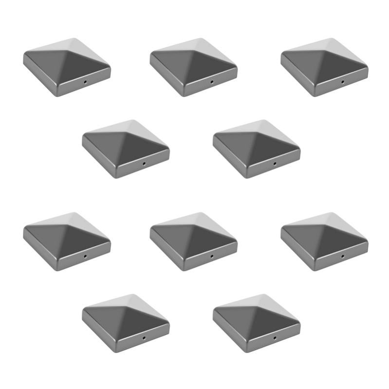 Tappi Per Pali In Plastica 10 Pezzi - Piramide E Rotondi Verdi/Rossi Per Legno 90x90mm - Foto 3