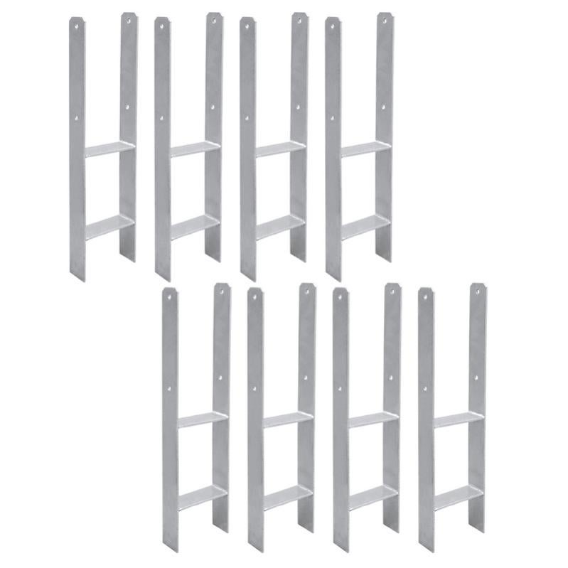 Confezione da 4 supporti per pali di recinzione regolabili con viti, base in metallo nero per pergola, recinzione e pali di legno | Leroy Merlin