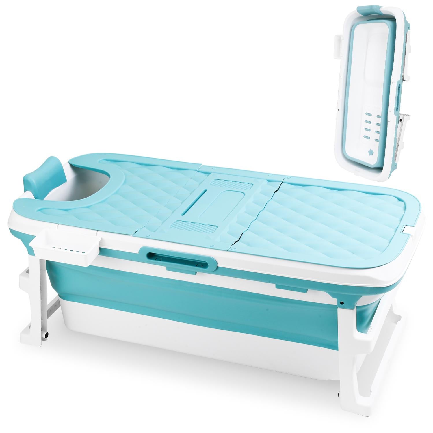 Vasca Da Bagno Pieghevole Per Neonati E Bambini (0-18 Mesi) – Con Asciugamano Morbido E Cuscino Galleggiante – Design Orso Marrone – Tappo Termosensibile - 3
