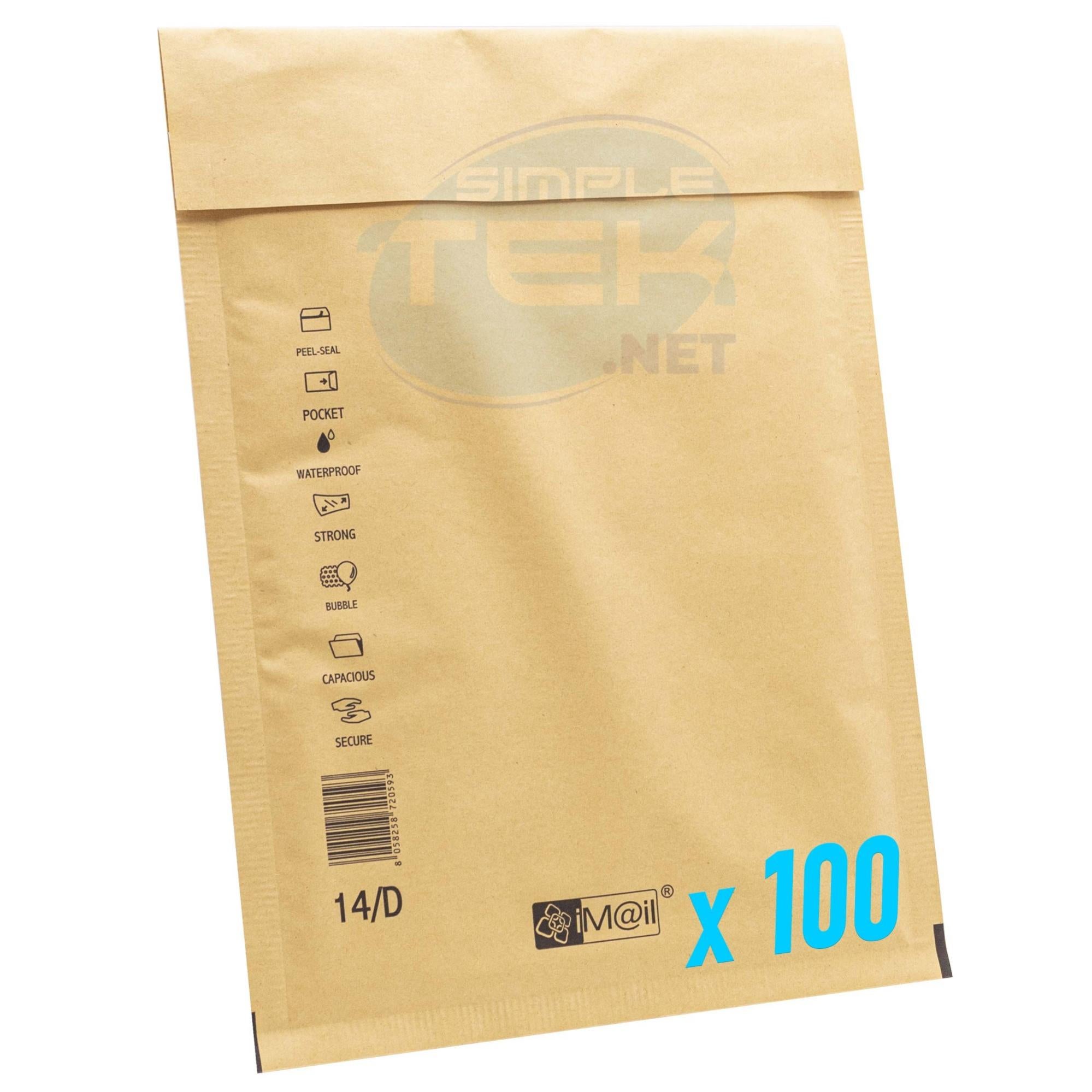 100 Buste Postali Imbottite Marroni Con Bolle D'aria, Formato 29x37 Cm, Spedizione Gratuita