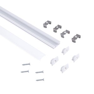 Perfil de Aluminio para Tira LED Cubierta Plana Profundidad 7mm 1m