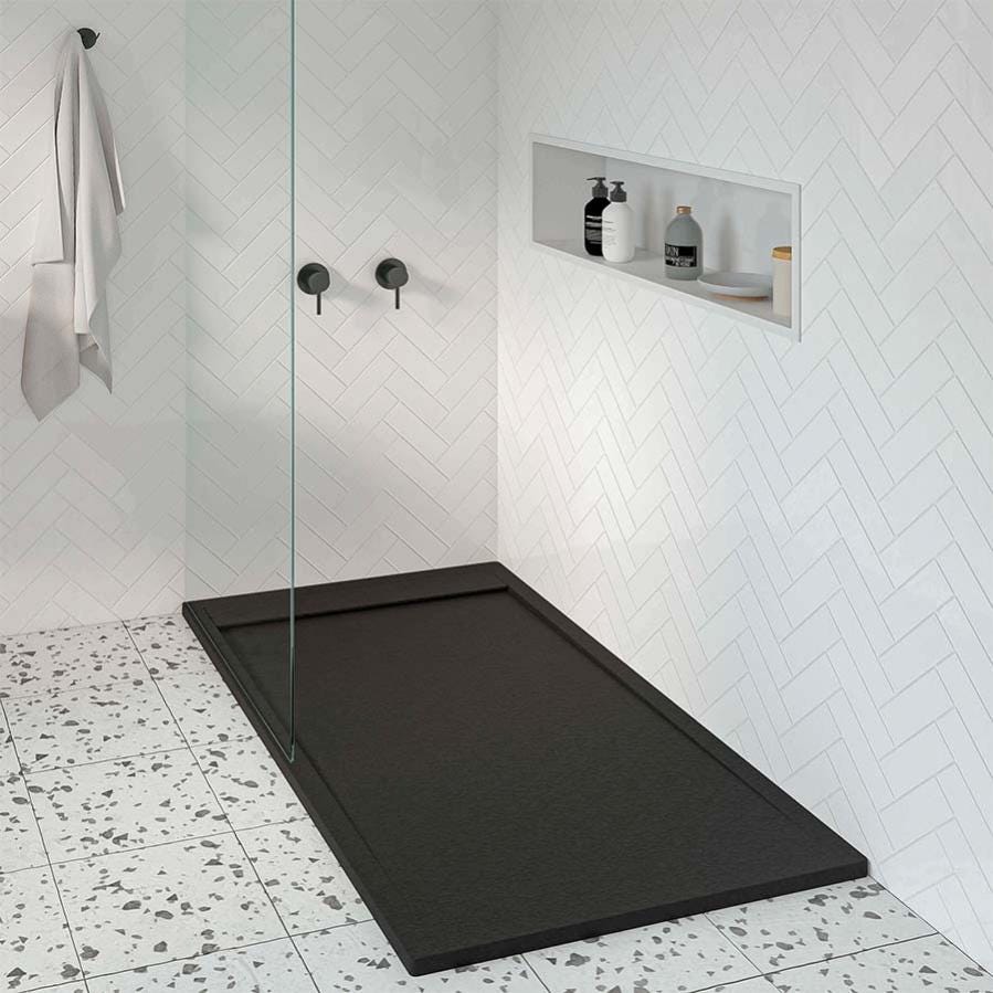 KOES Piatto Doccia In Resina Modello AMUR 70x180 Nero RAL 9005 koes-piatto-doccia-in-resina-modello-amur-70x180-nero-ral-9005