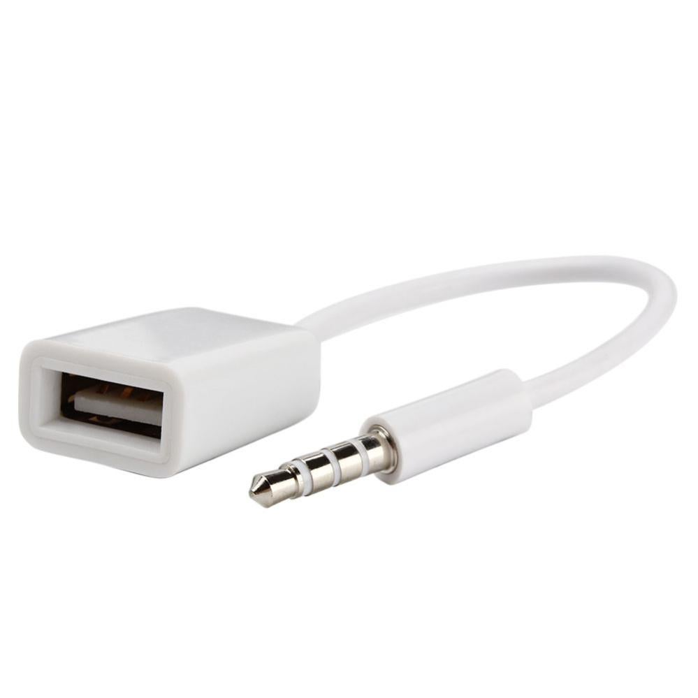 BYNYXI Câble Adaptateur Audio Auxiliaire 3,5 mm mâle vers USB 2.0