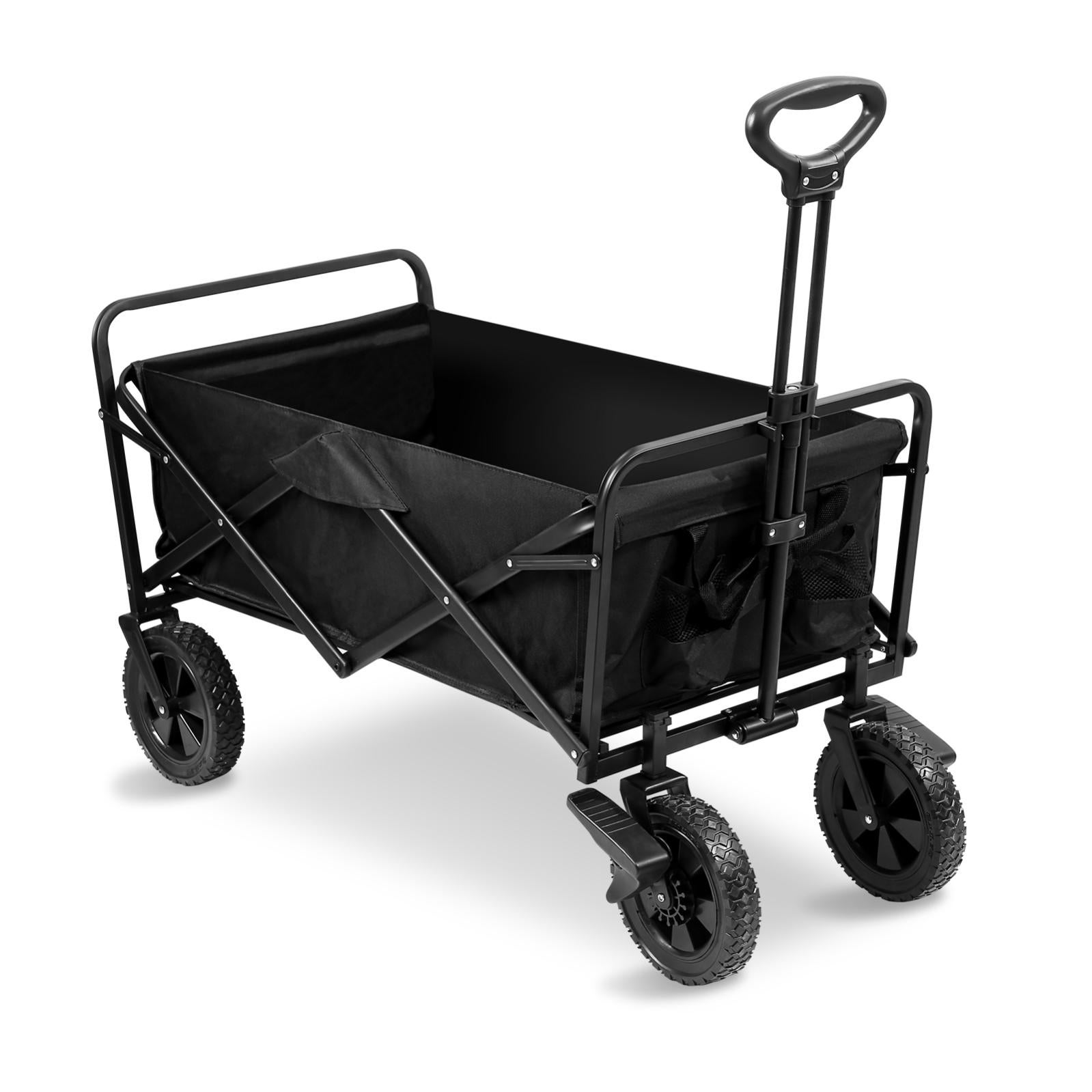 Chariot De Jardin 500kg - Bâche Amovible, Côtés Rabattables, 4 Roues, Dimensions 113x51x83cm
