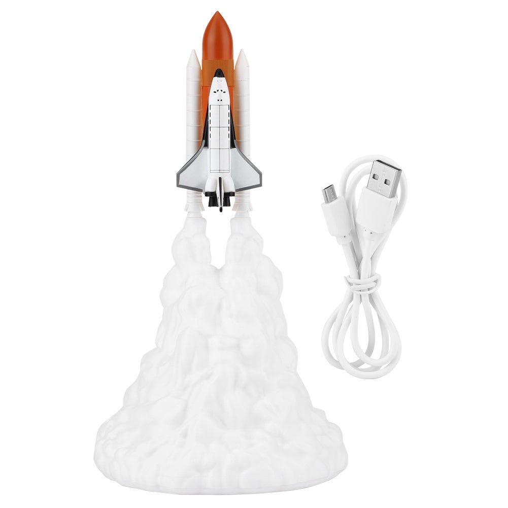 Lámpara espacial para niños lámpara de transbordador espacial impresa en 3d lámpara led usb para decoración de habitación de niños
