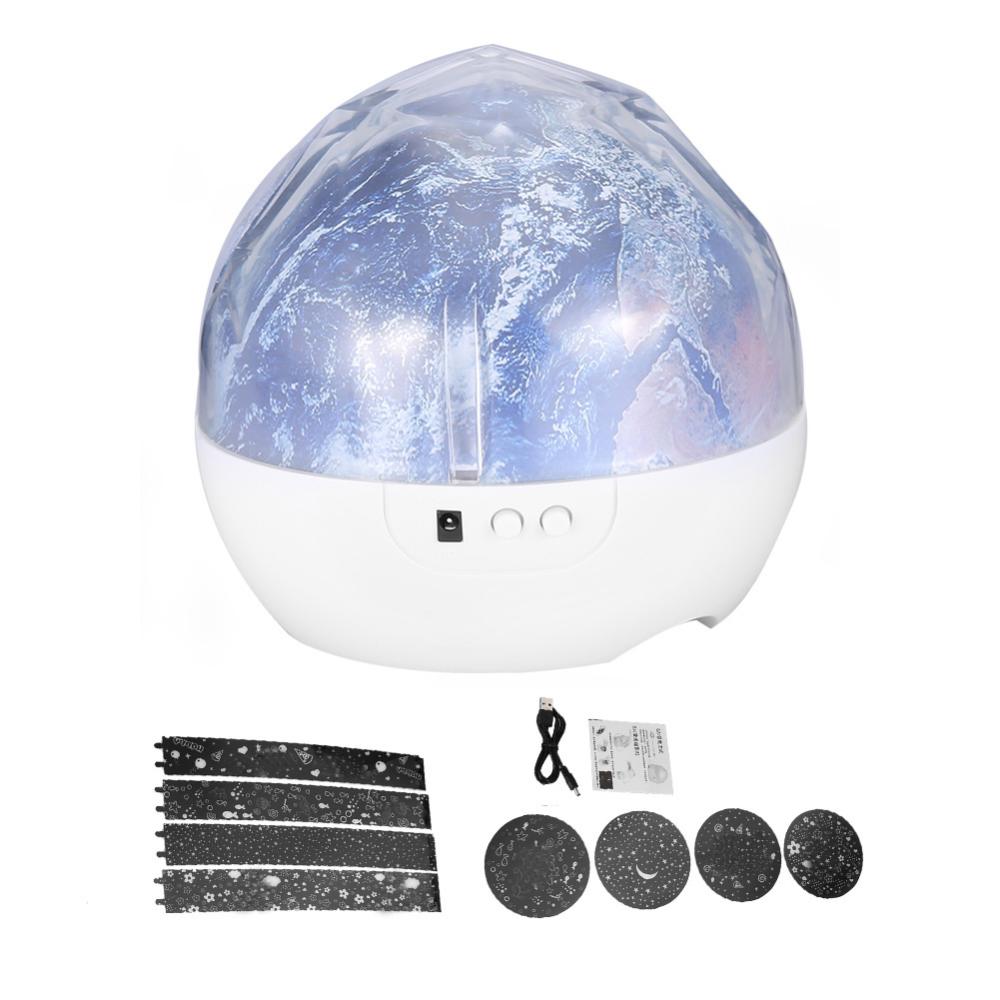 Lámpara de proyector usb con luz led y música para salón y dormitorio - tierra