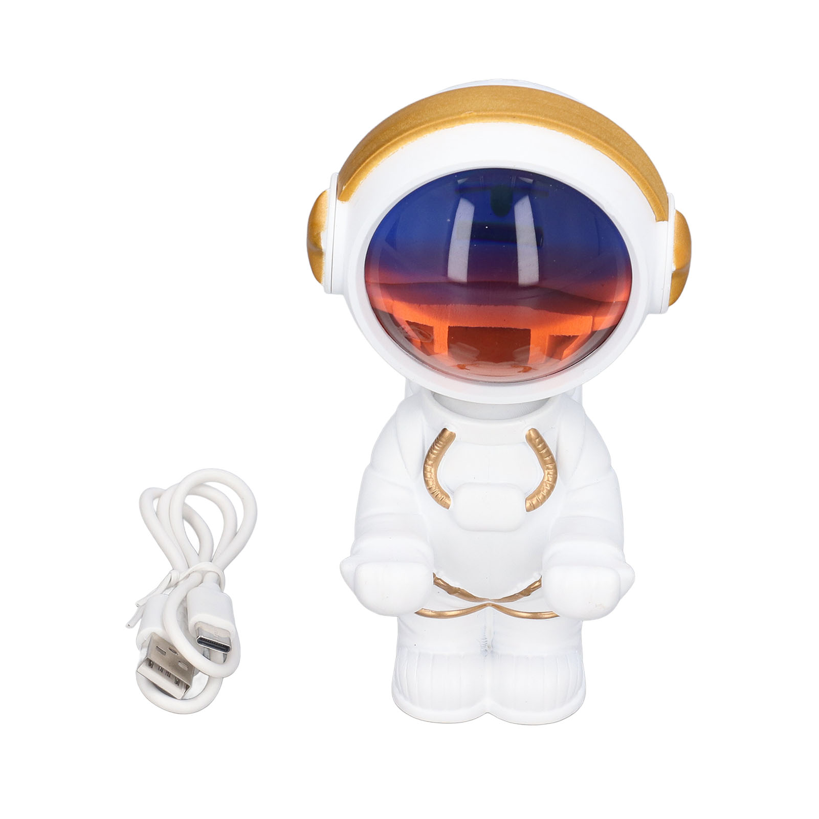 Lámpara de proyección de luz de atardecer de astronauta con rotación de 360°, carga usb, atenuación continua
