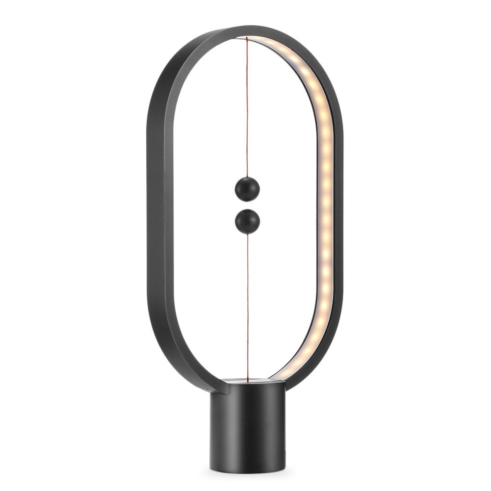 Lámpara de escritorio led con conmutación magnética alimentada por usb para decoración (negro)