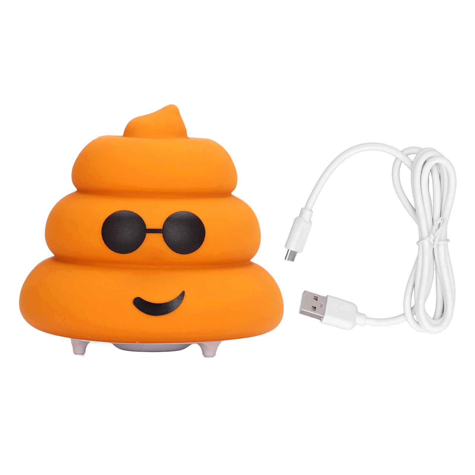 Lámpara de noche led táctil con carga usb - diseño de caca de colores - 4 led