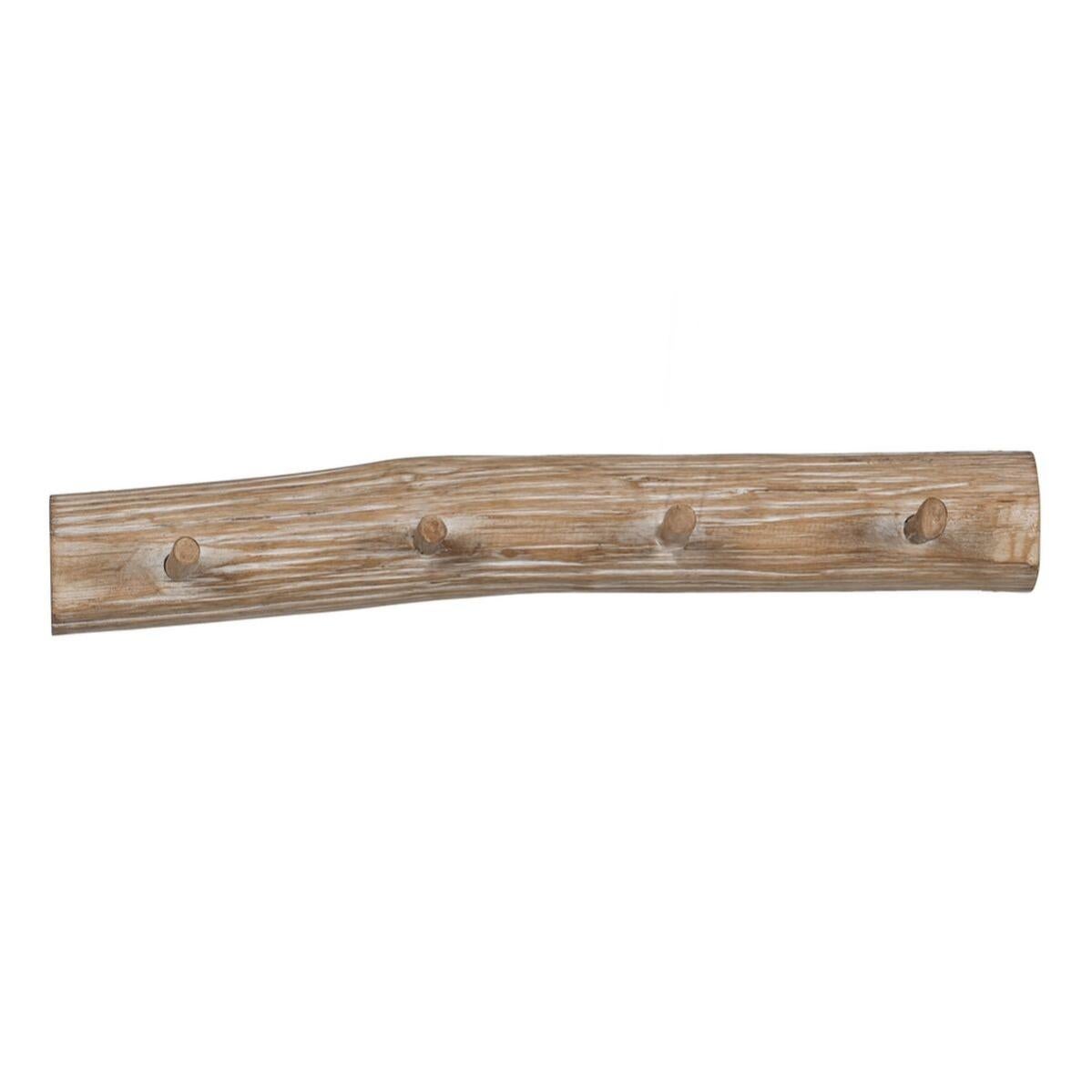 HomeDo Appendiabiti da Parete in Legno, con Ganci Decorativi in Legno a Forma di Fiocco, Stile Vintage (Faggio 8 cm, set da 6