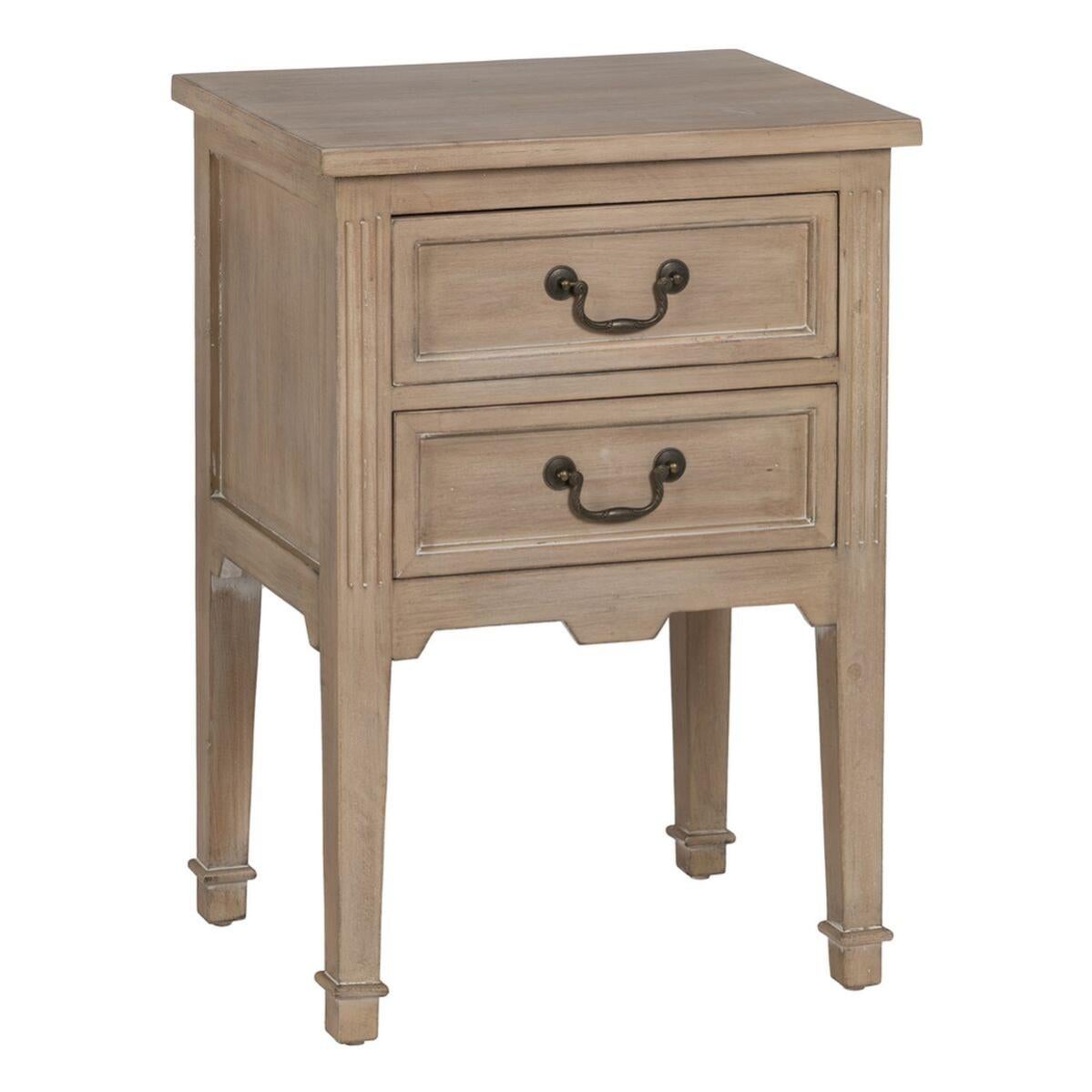 Gecheer Comodini Nero 40x31x50 cm in Legno Massello di Pino, Comodini