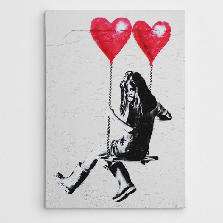 adesivo Banksy bambina con il palloncino