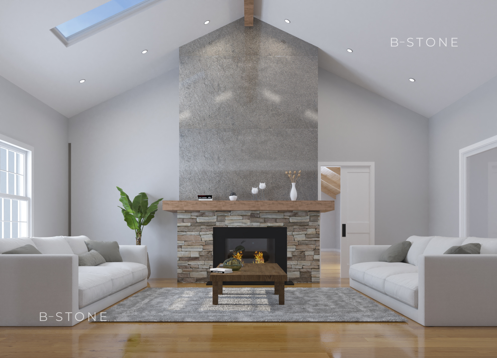 Feuille De Pierre 100% Naturelle B-Stone Cervin 201 2400x1200mm - 2,88m2 - 4
