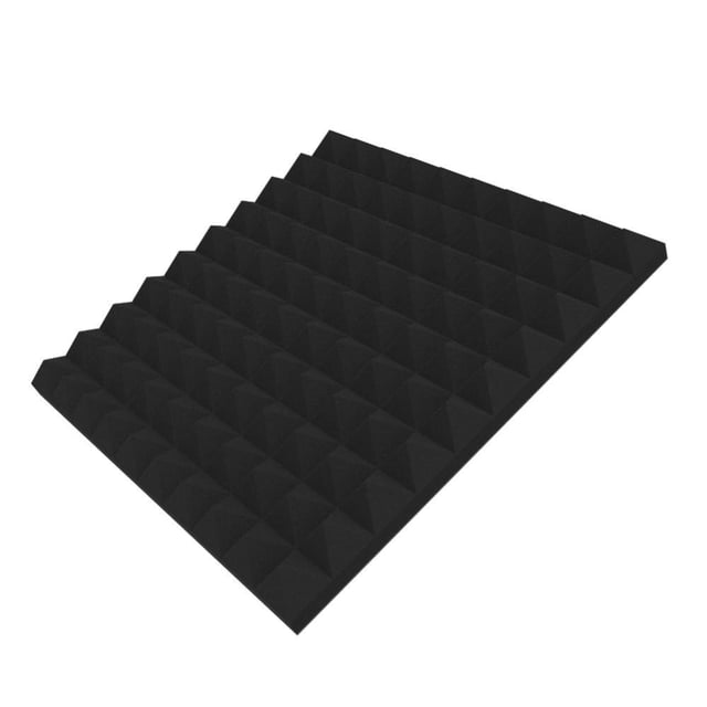 Pannelli Fonoassorbenti Piramidali nero 50x50x5cm , pacco da 10. Lenacustica