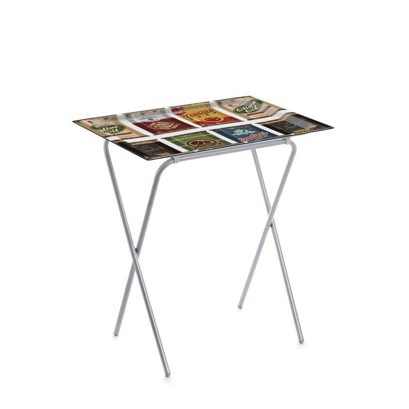 DON HIERRO - Table Pliante Avec Plateau Amovible, Petite Table D ...