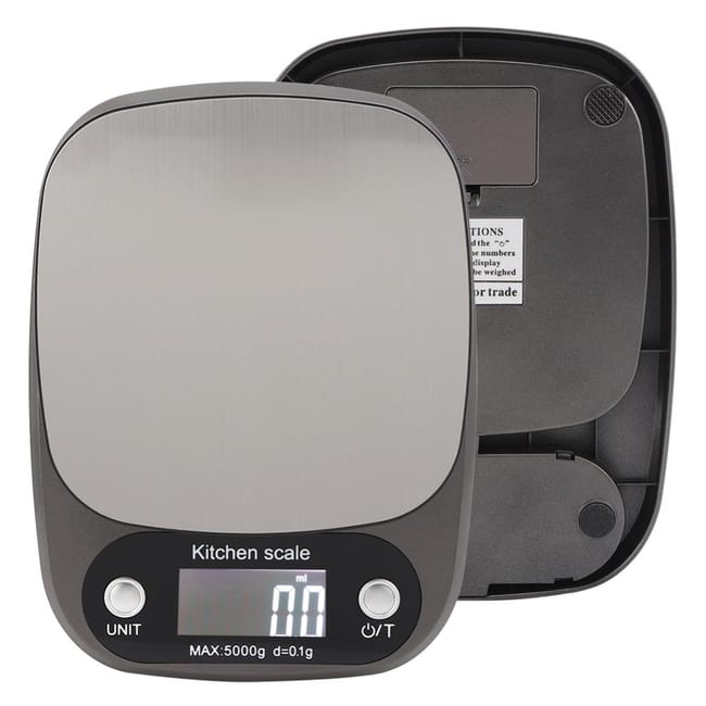 Bilancia Digitale Cucina 5kg Precisione 0.1g - Acciaio Inox, USB Ricaricabile, LCD - Foto 5