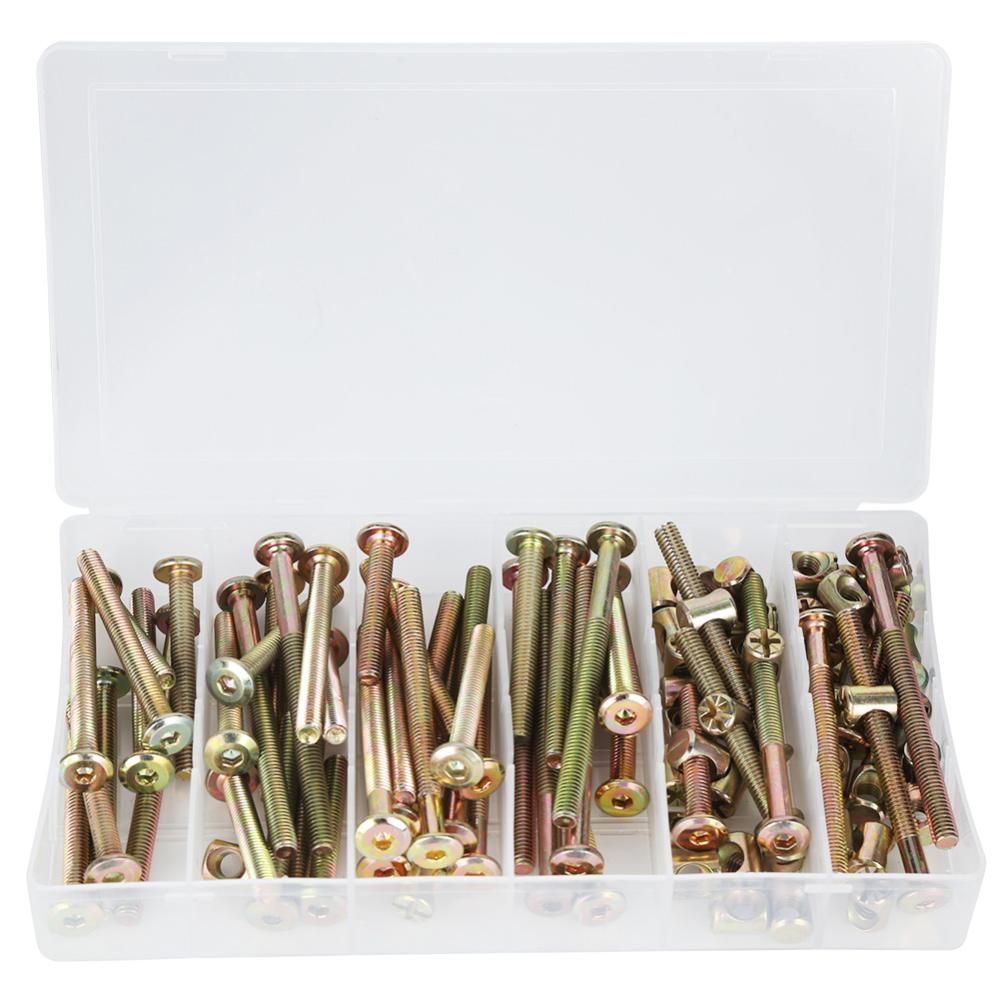 Lot De 10 Vis à Douille M6 Häfele Nickelées – Pour Assemblage De Meubles En Bois, Tête Fraisée