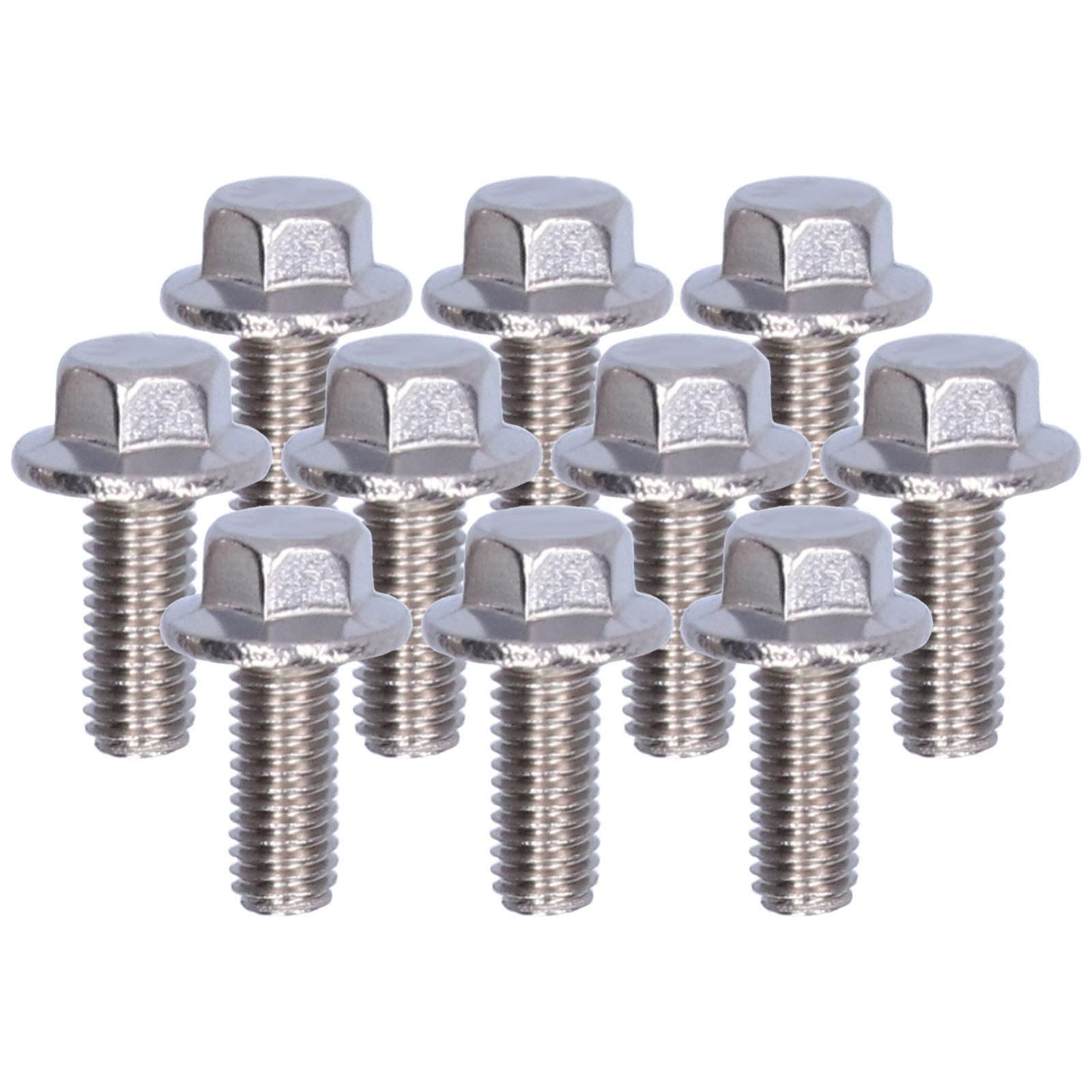 Lot de 10 vis à tête hexagonale à collerette en acier inoxydable 304 M5 ...