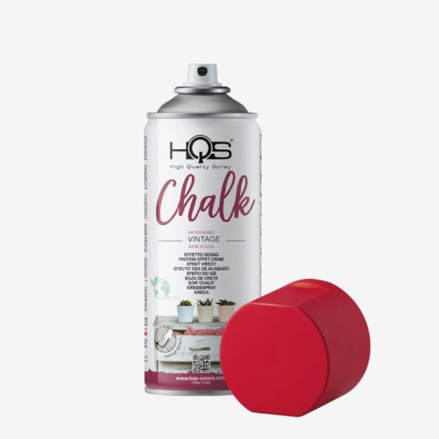 Vernice spray vintage effetto gesso base acqua HQS CHALK ml.400 vari colori Colore CHALK: Love red -