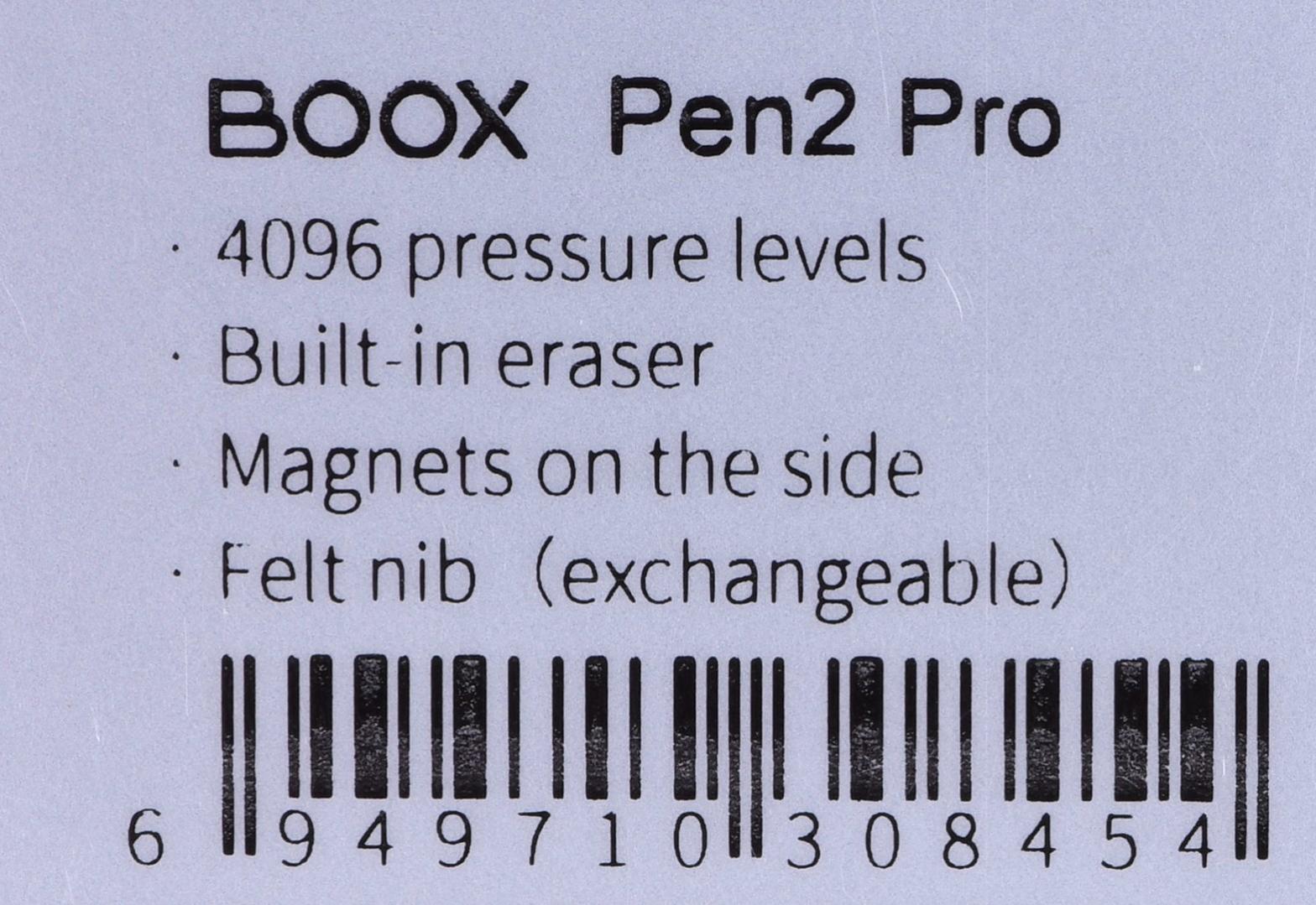 Stylo Optique Onyx Boox Pen 2 Pro Noir - Compatible Avec Note Air Et Max Lumi