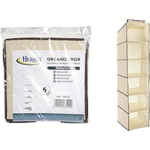 Organizador de 6 piezas 30x30x120cm colgante para armario BEIGE -   - dropshipping al por mayor