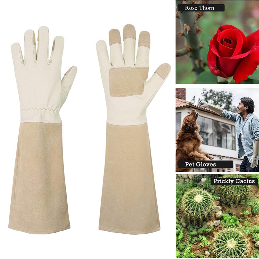 Gants De Jardinage ROSTAING RONCIER - Protection Cuir épais - Manchette Anti-égratignures - Pour Ronces Et épines