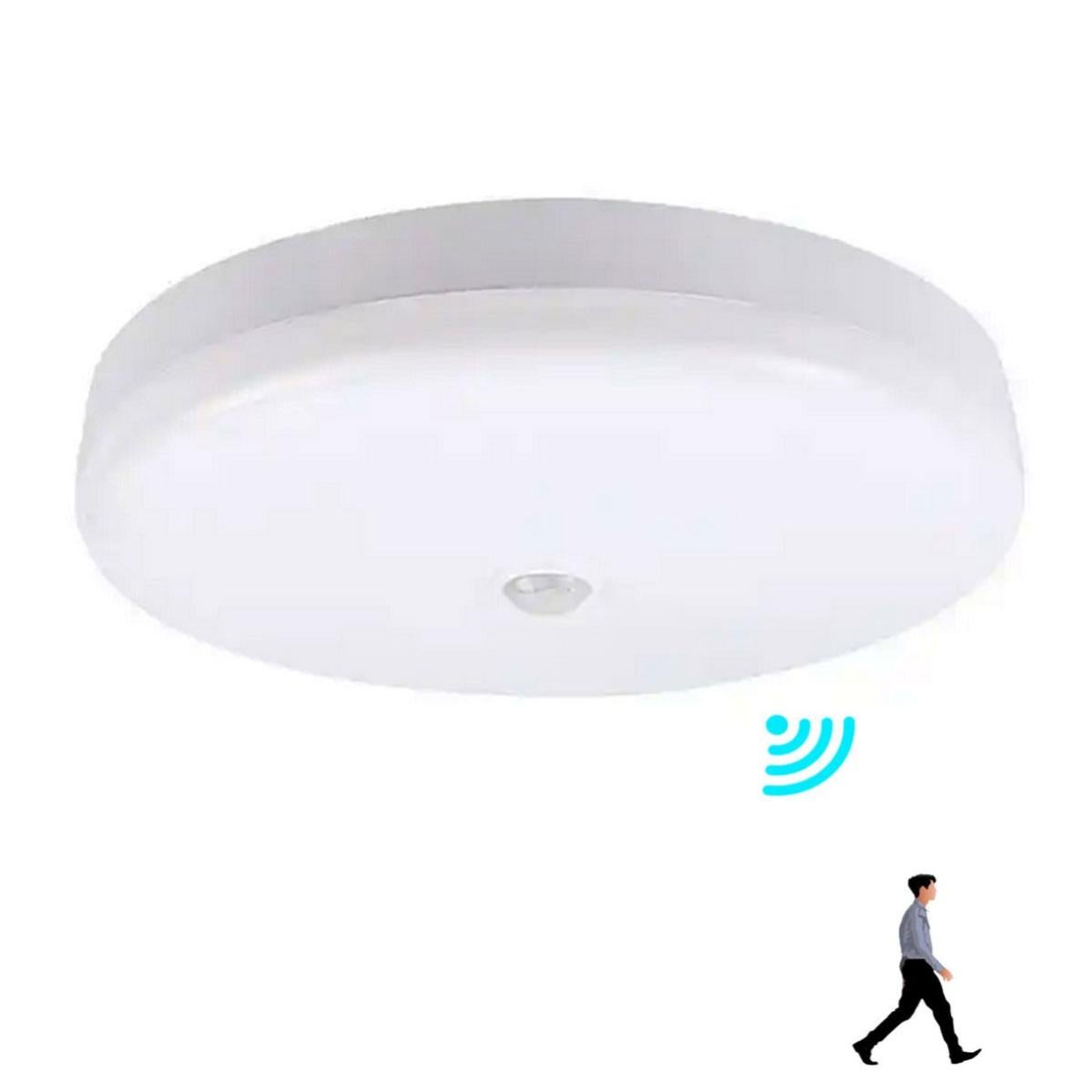 Plafonnier LED 18W Avec Détecteur De Mouvement Radar - Lumière 4000K Pour Couloir, Escalier, Cave