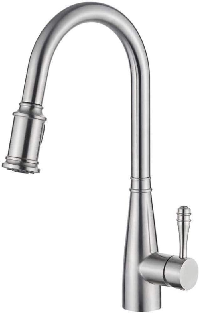 Ibergrif M Robinet De Cuisine Avec Douchette Extractible Mitigeur D Vier Nickel Bross