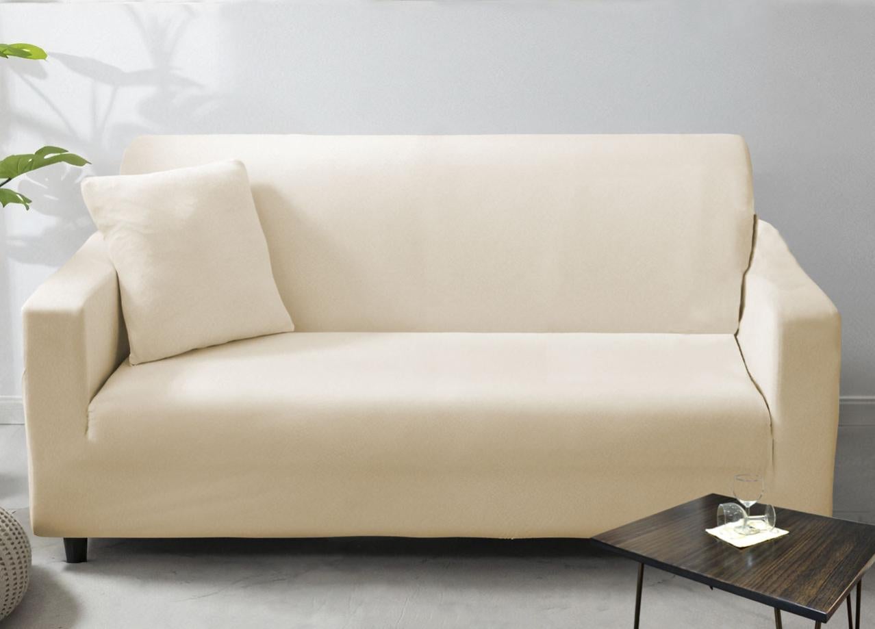 Copridivano Elasticizzato Antimacchia 2+2 - Per Divani Componibili | Colore Panna, Lavabile