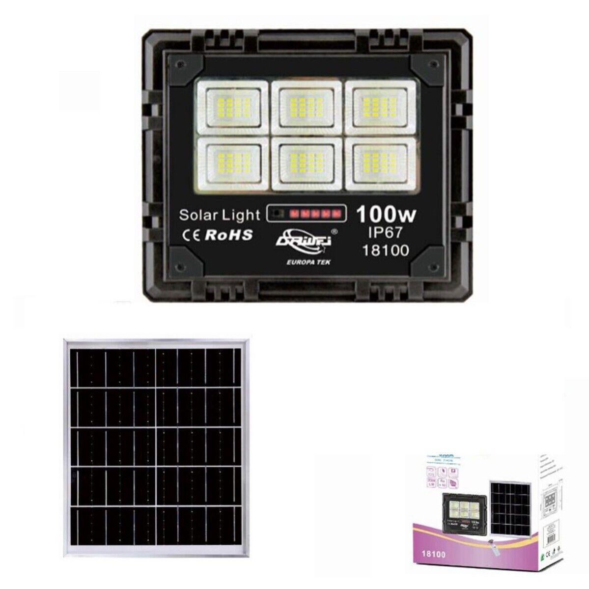 Europalamp Proiettore LED 100W Bianco Freddo 6000K: IP65 Per Esterno, Alta Luminosità - 3